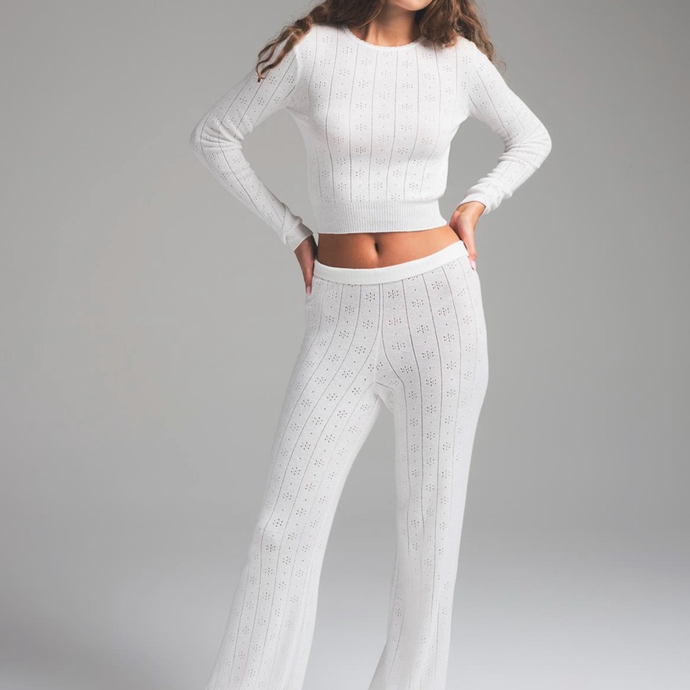 Skims Chic White Knit Set size medium brand new with tags